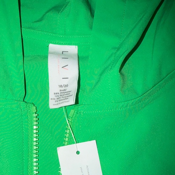 LIVI Bright Green Zip-Up Hoodie - Picture 2 of 6